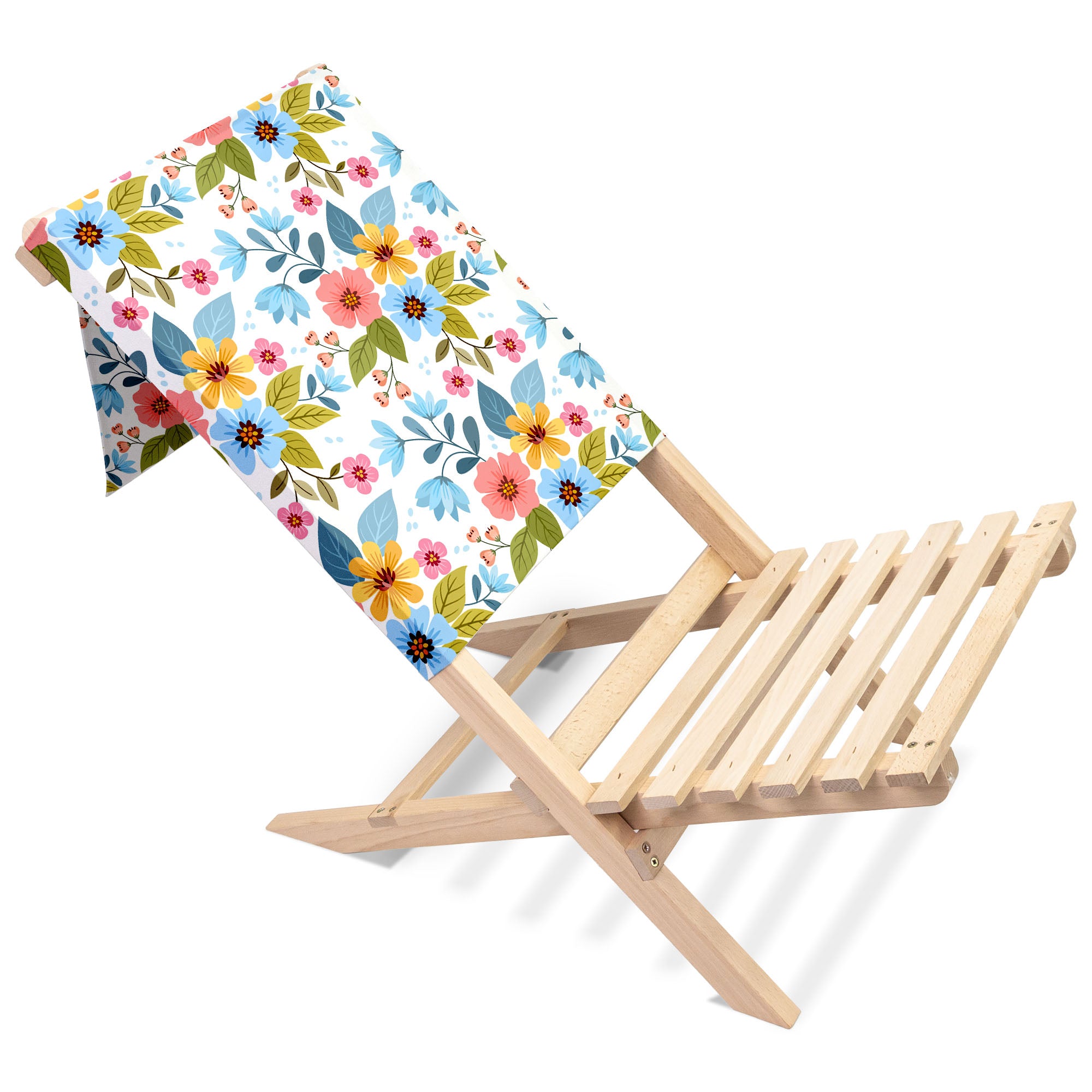 Folding Beach Chair Floral Fantasy
