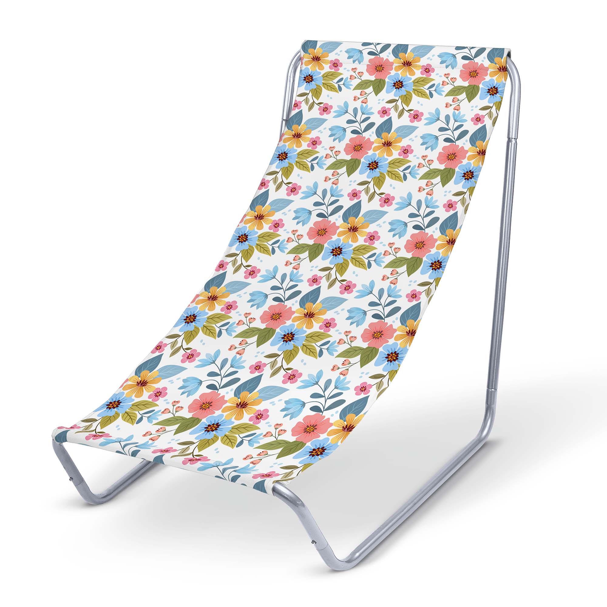 Metal Deck Chair Floral Fantasy