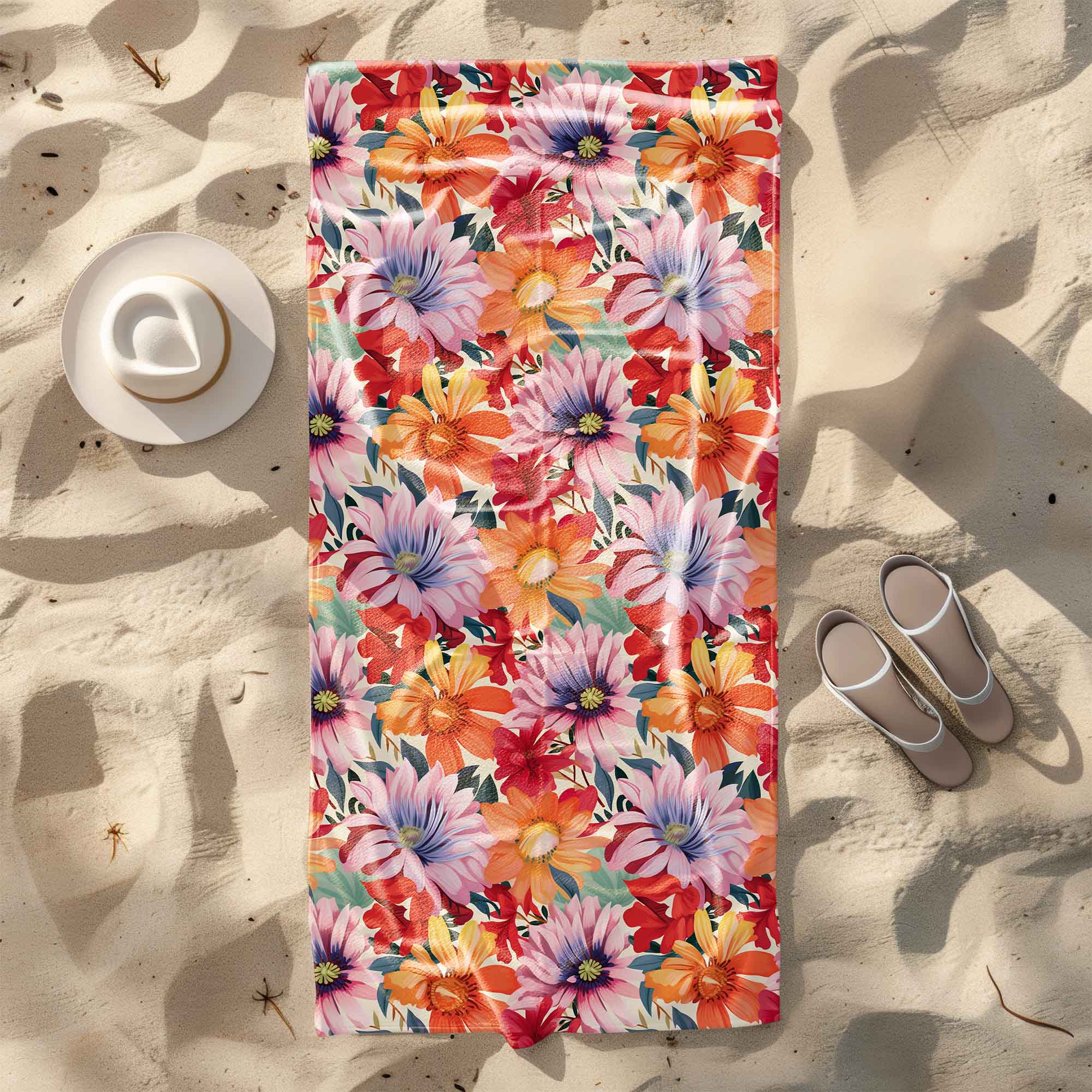 Floral Pattern Towel
