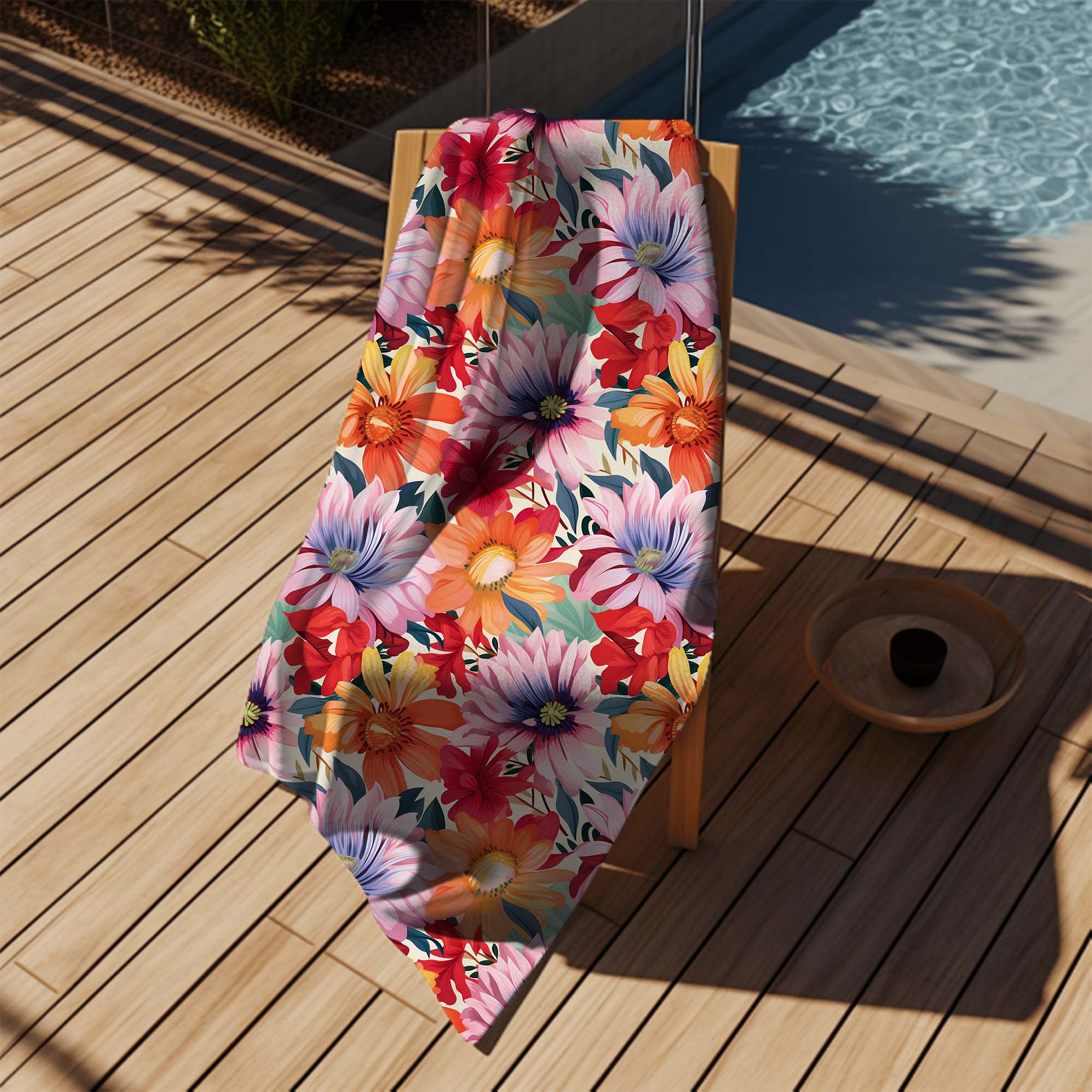 Floral Pattern Towel-30x50 cm
