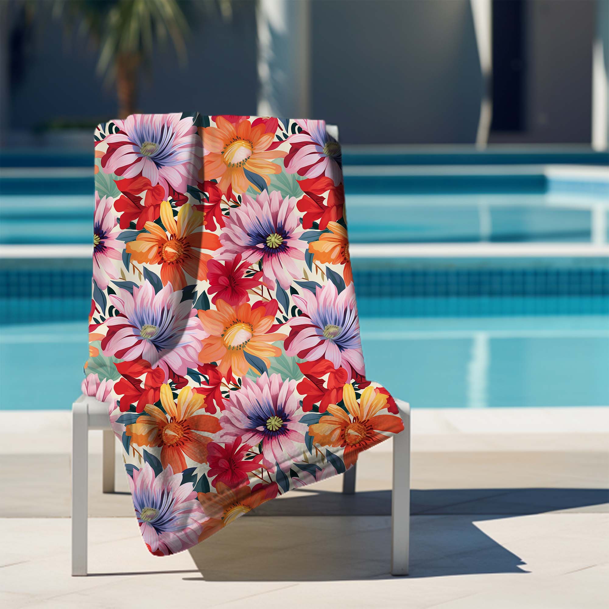 Floral Pattern Towel-30x50 cm