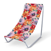 Metal Deck Chair Floral Pattern