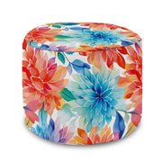 Kulatý puf podnožka Floral Background