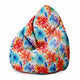 Puf Pearshape Kvetinové pozadie-S-Velvet