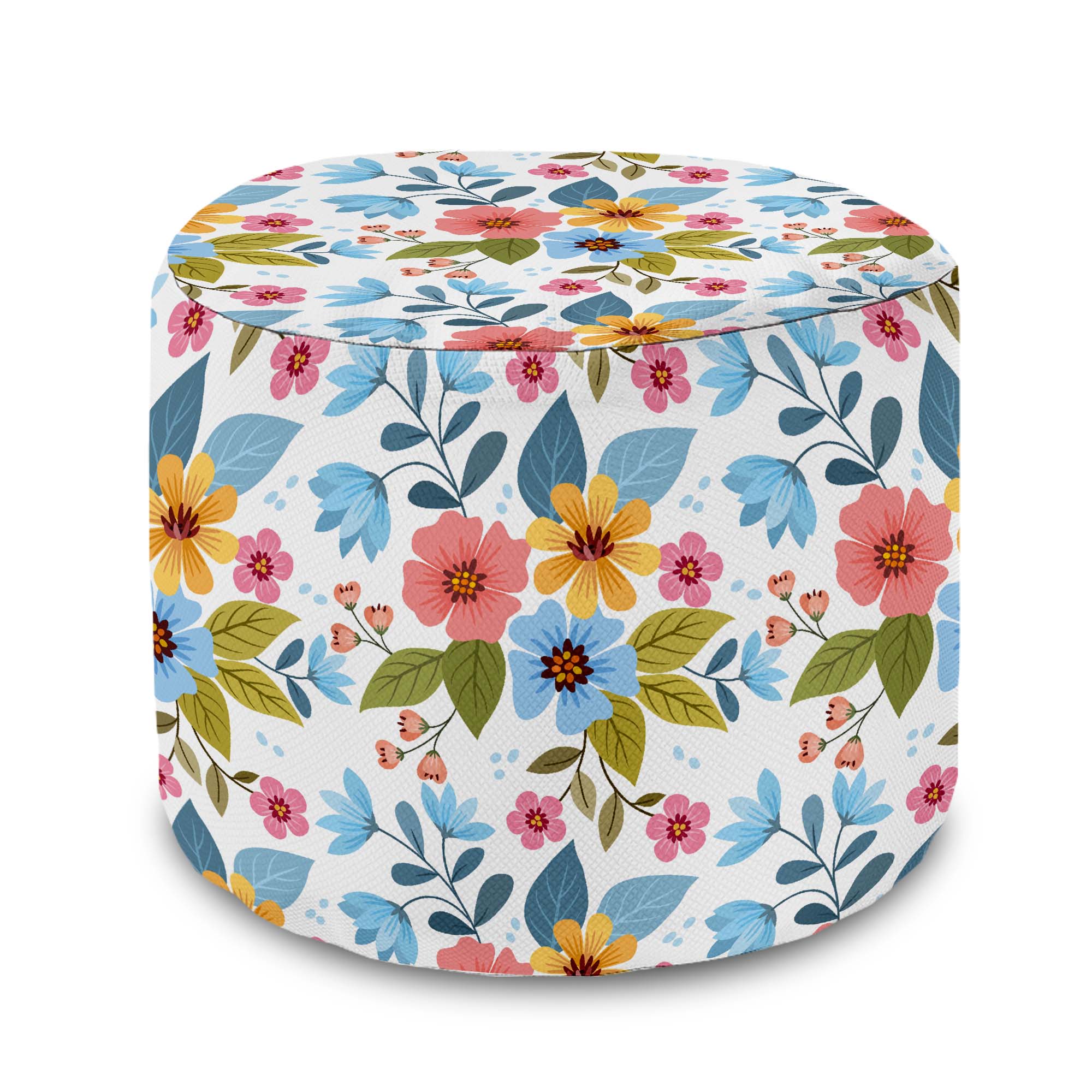 Puf okrągły podnóżek Floral Fantasy-Velvet