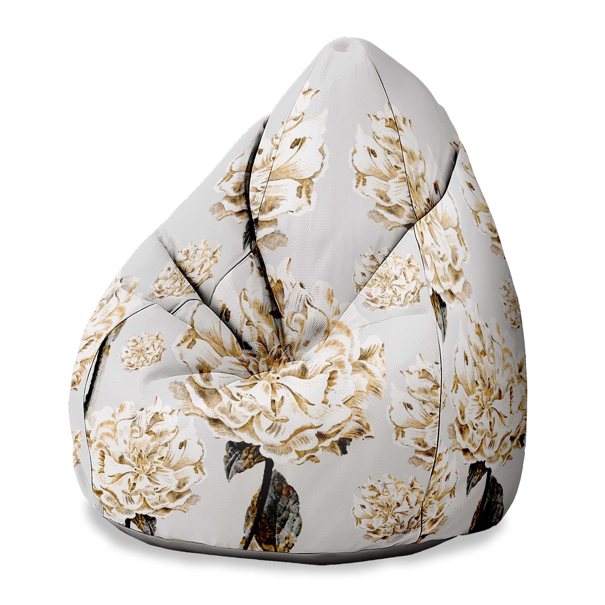 Pearshape Pouf Floral Peony-Oxford