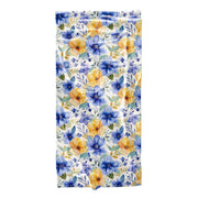 Yellow and Blue Flowers Towel