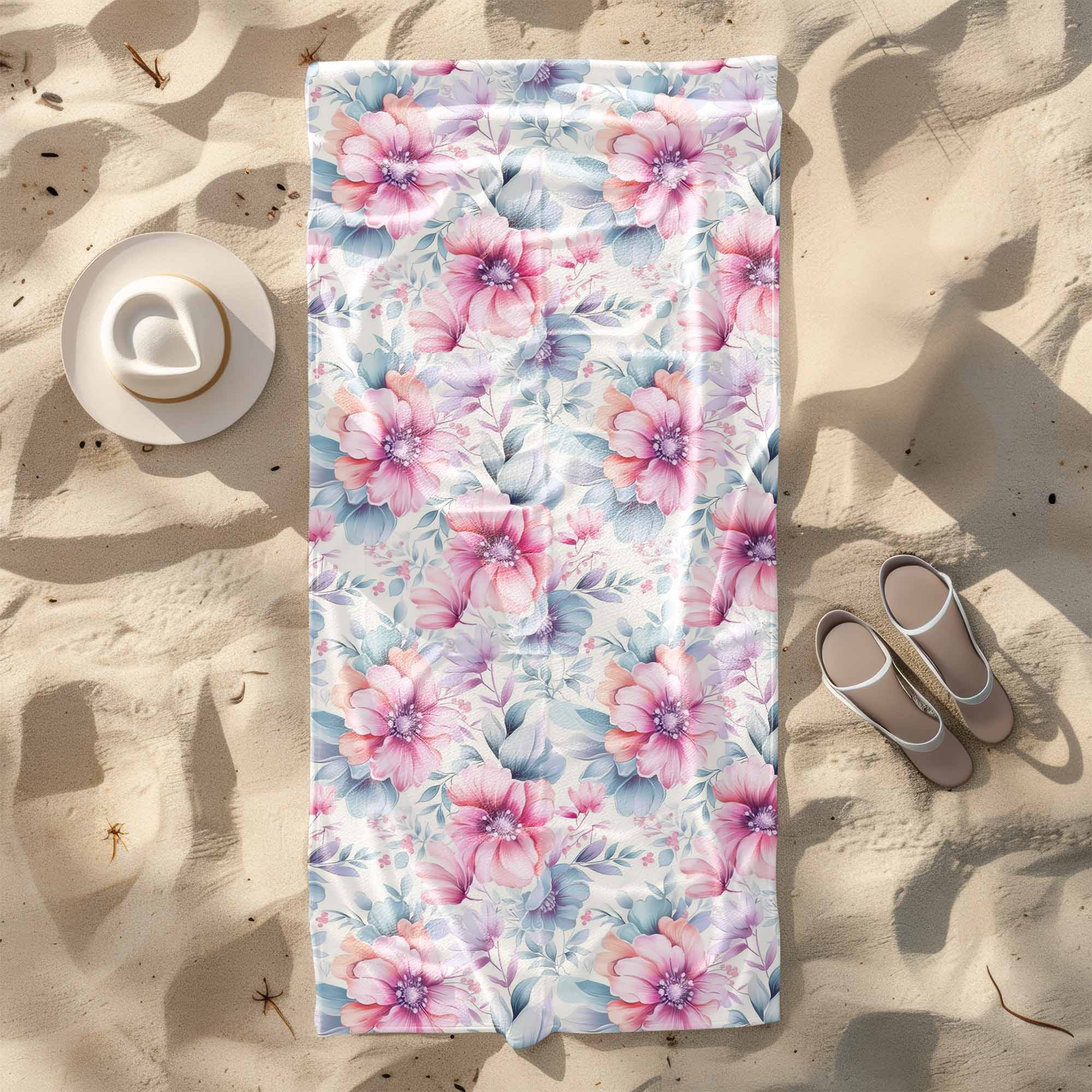 Pastel Flowers Towel