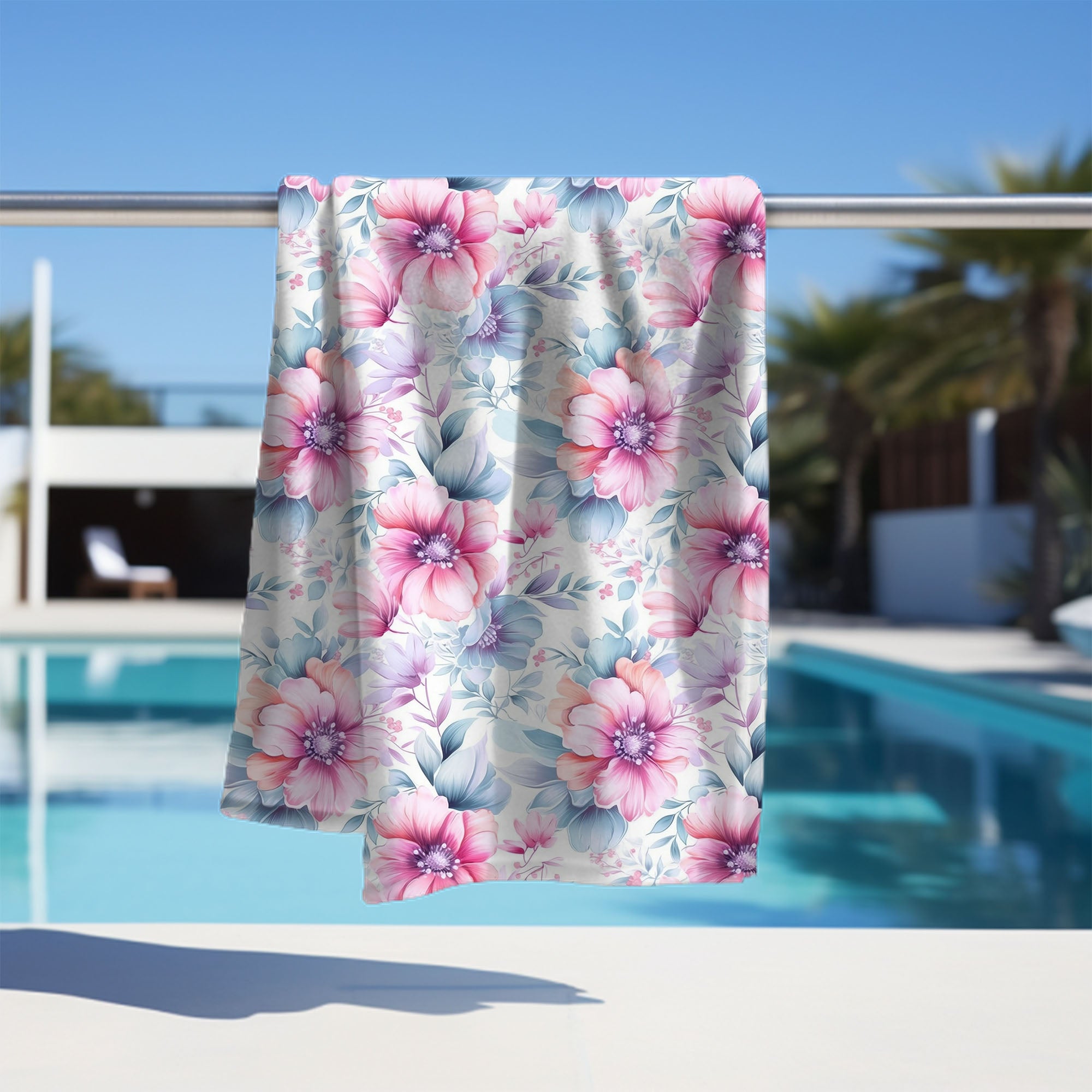 Pastel Flowers Towel