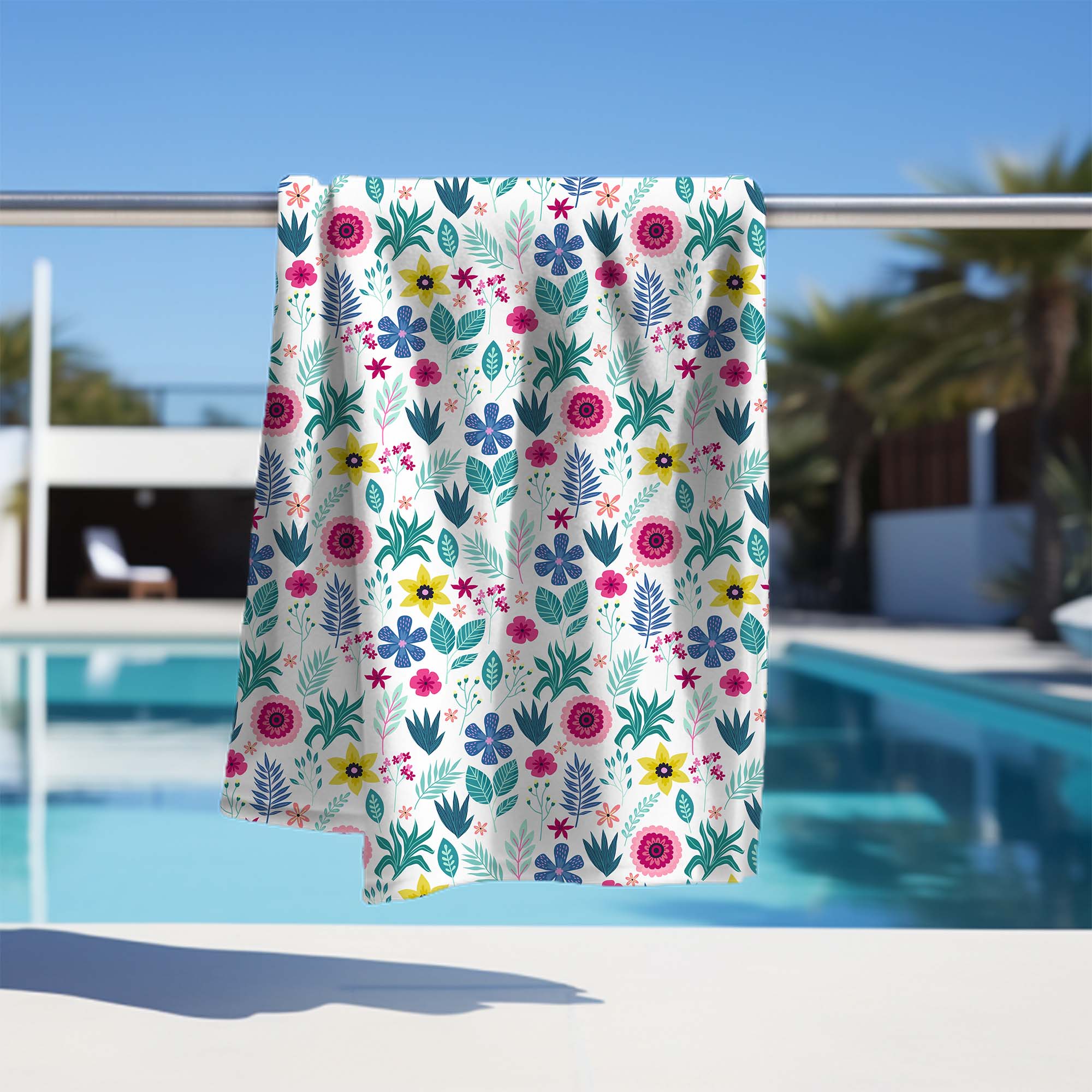 Floral Elegance Towel-70x140 cm