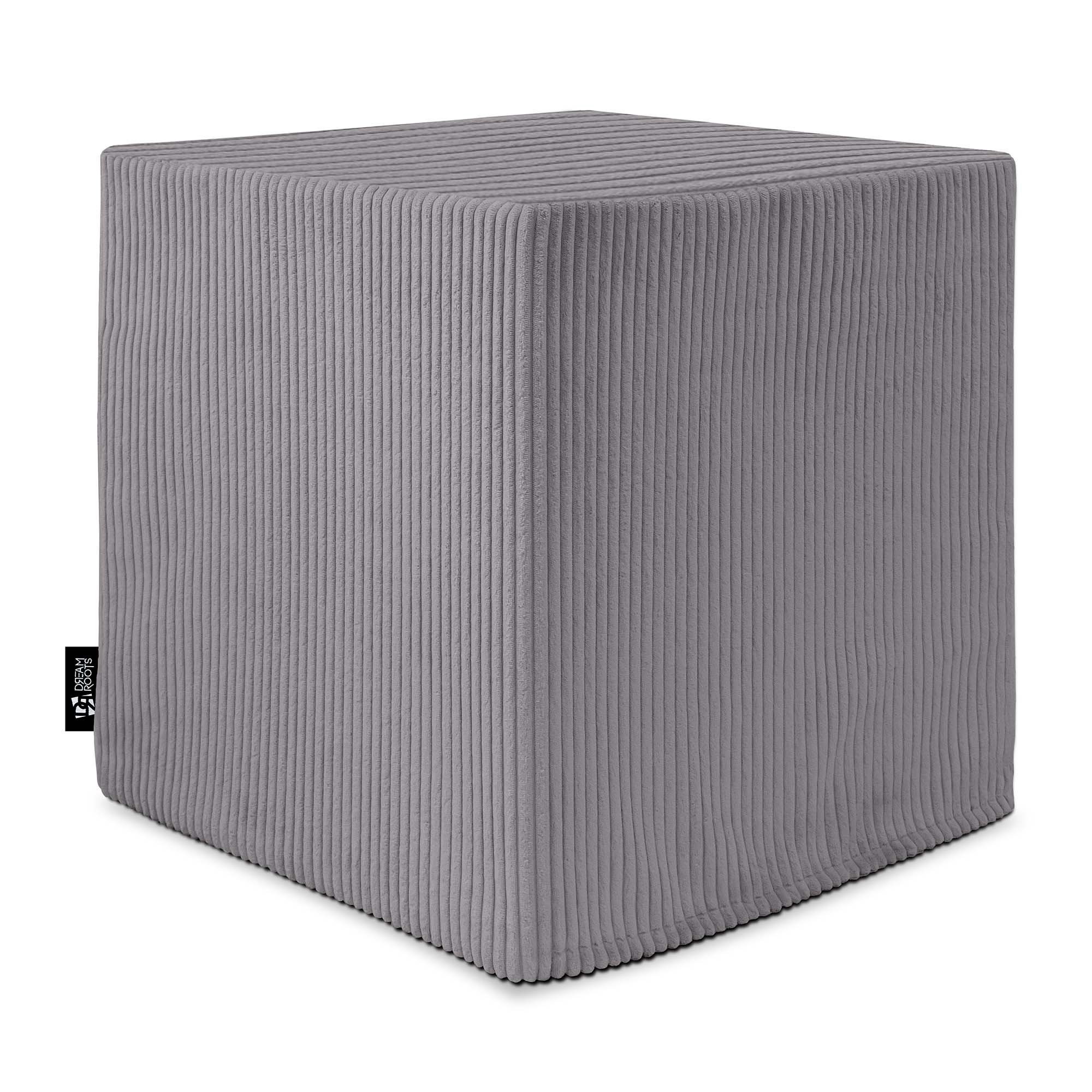 Qubik Frost Gray Pouf-50x50 CM