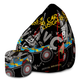 Puf Pearshape s podnožkou Army Car-Velvet