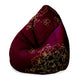 Puf Pearshape Gold Roses-M-Oxford