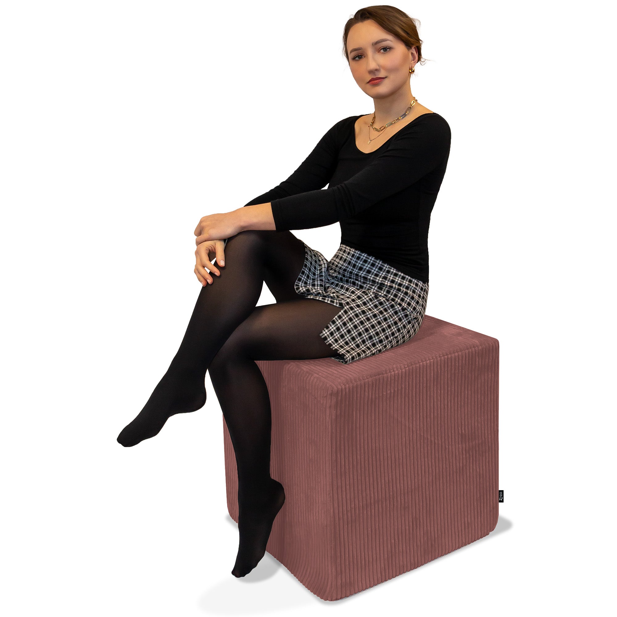 Sitzpouf Qubik Ingwergewürz-50x50 CM