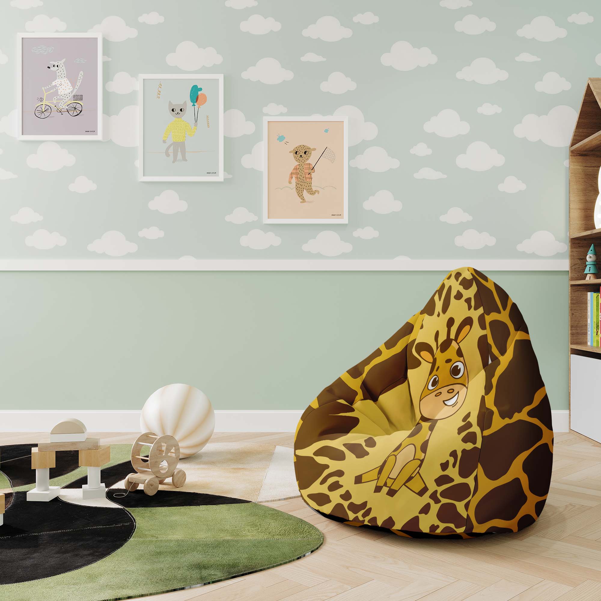 Pearshape Pouf Giraffina