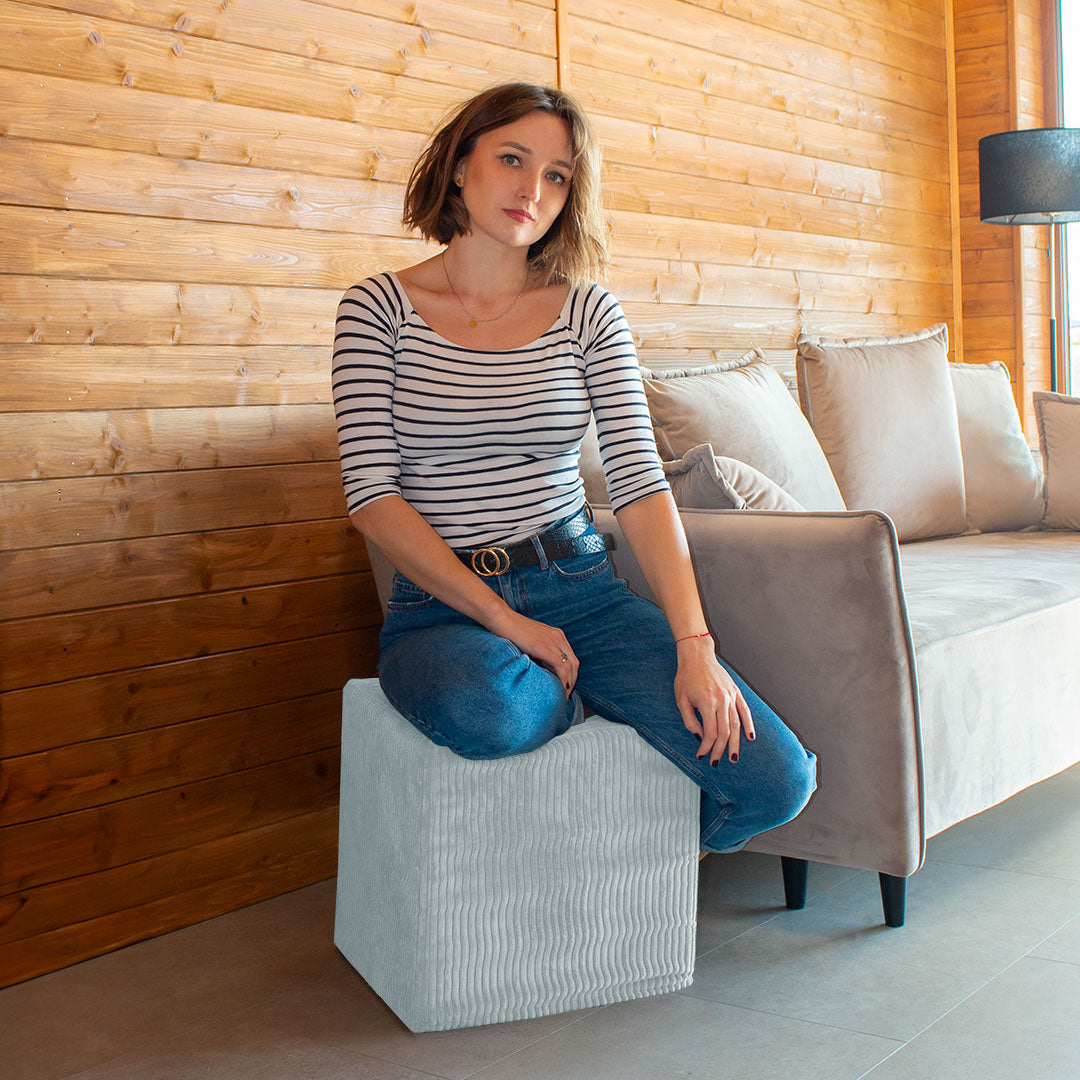 Qubik Green Lily Pouf