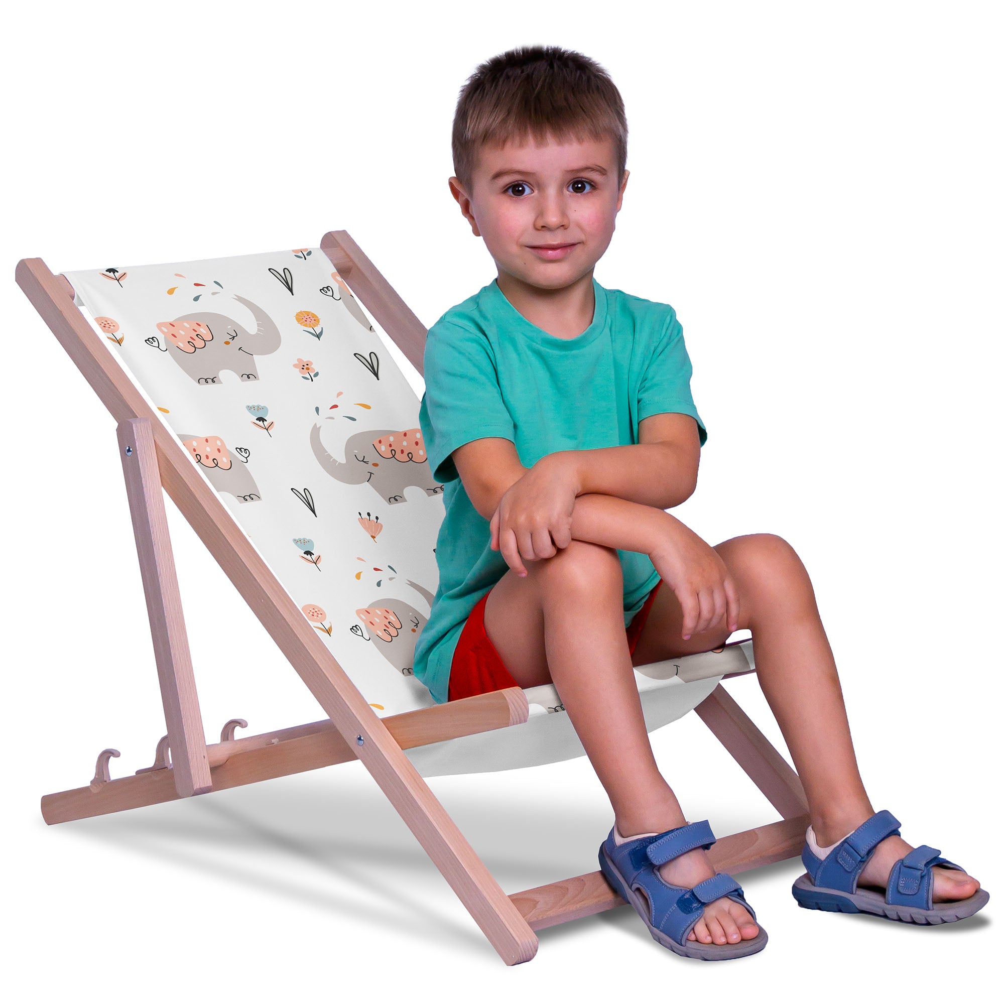 Wooden Deck Chair Happy Elephant