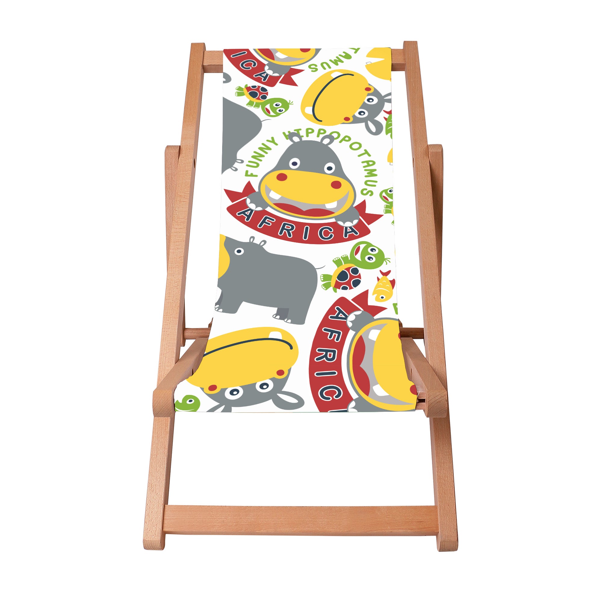 Wooden Deck Chair Happy Hippotamus