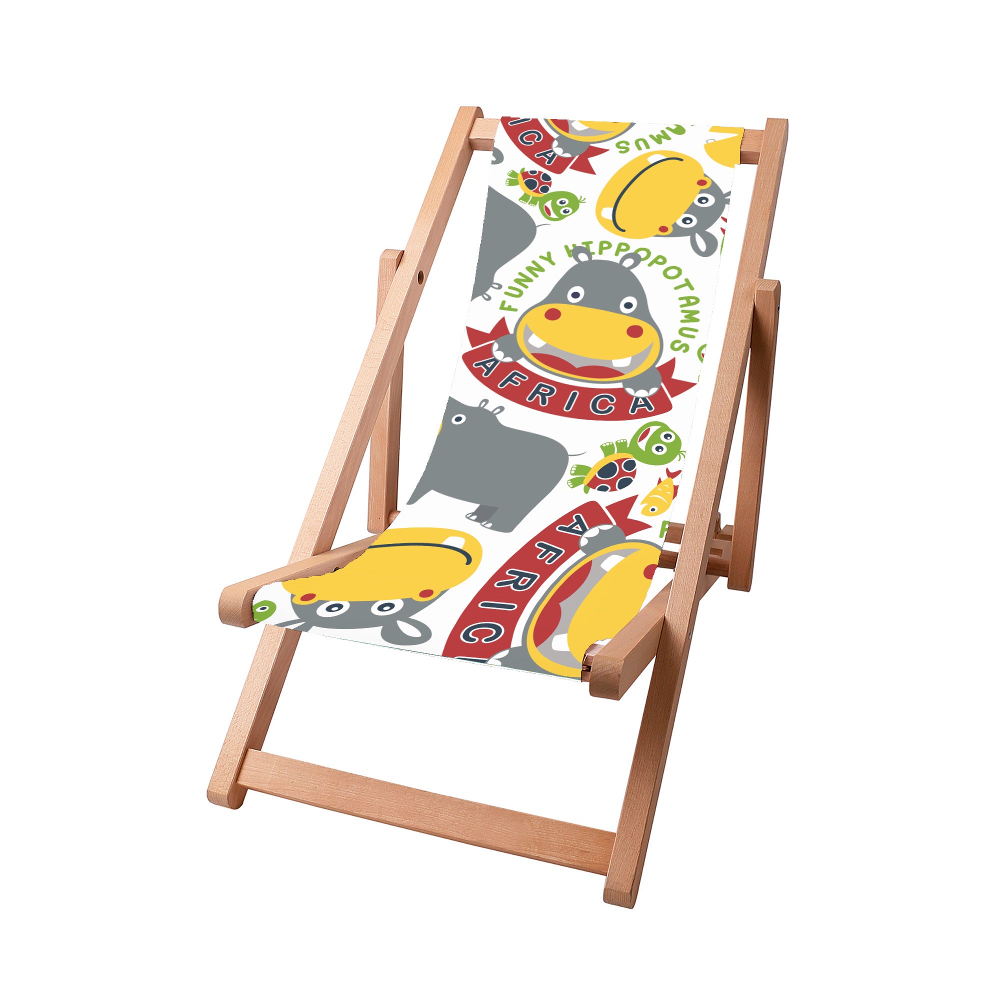 Wooden Deck Chair Happy Hippotamus-S