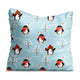 Pillow Happy Penguins with Scarves-Velvet