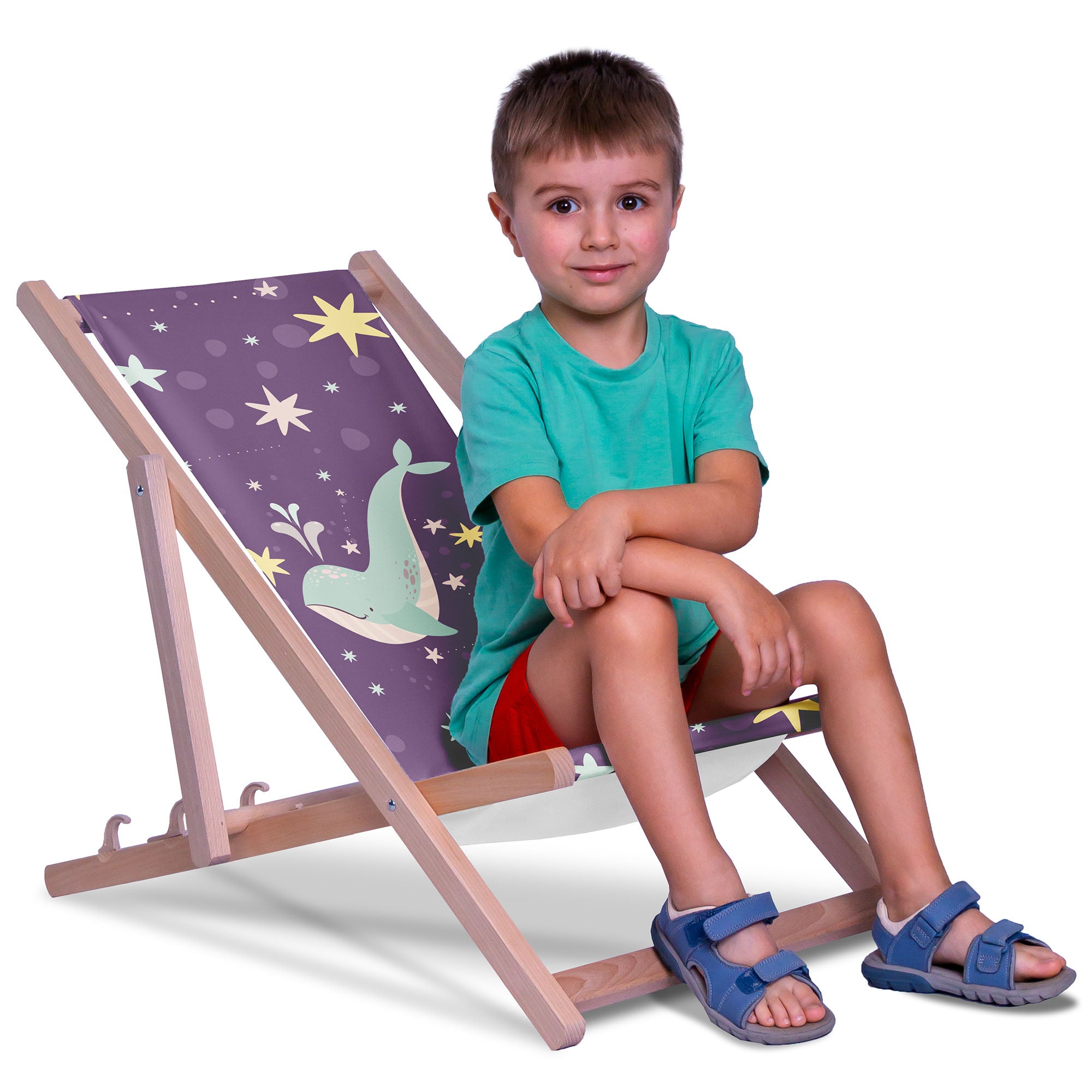 Wooden Deck Chair Happy Wave