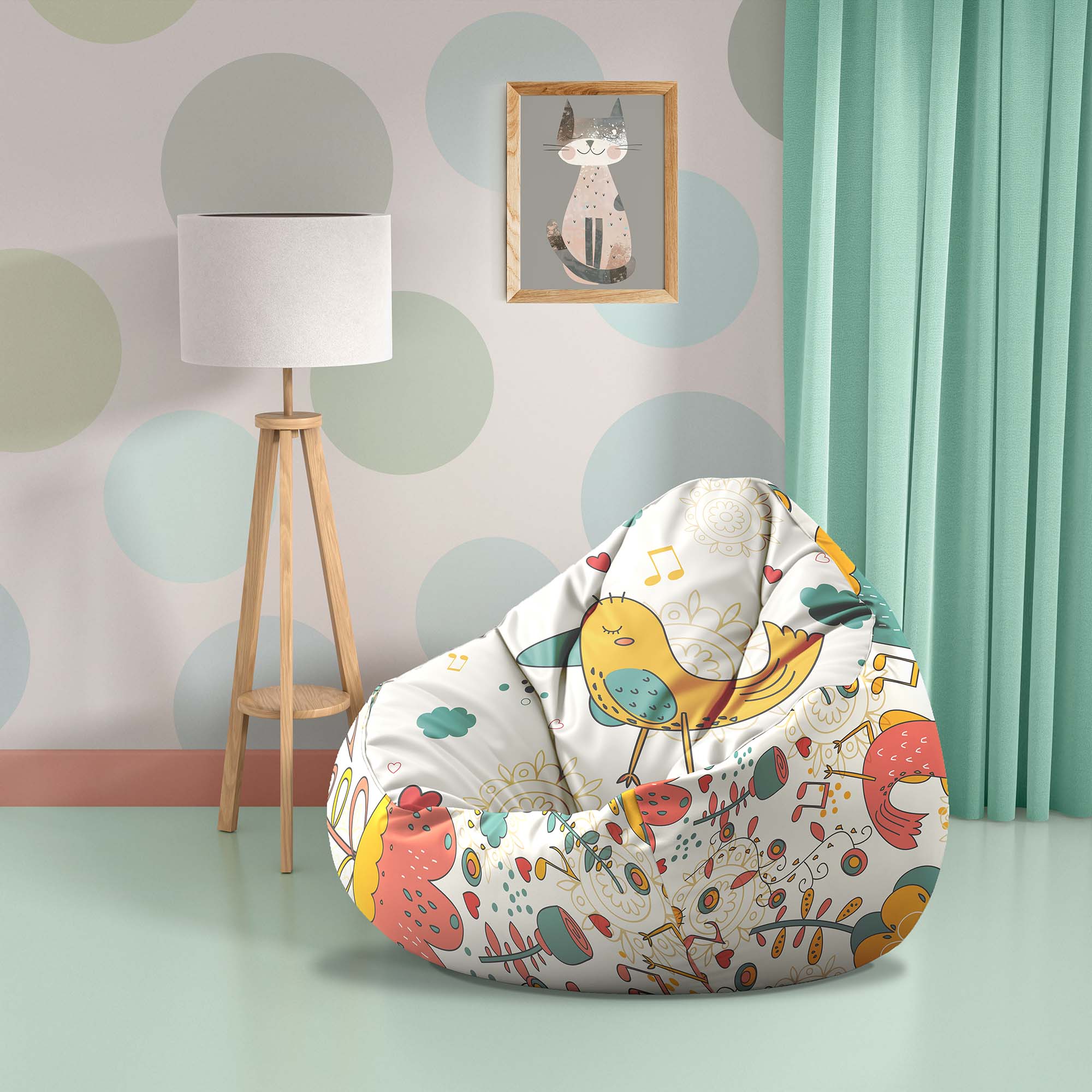 Paradise Sitzsack Happy Yellow Bird-M