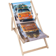 Vintage Wooden Deck Chair Hippie