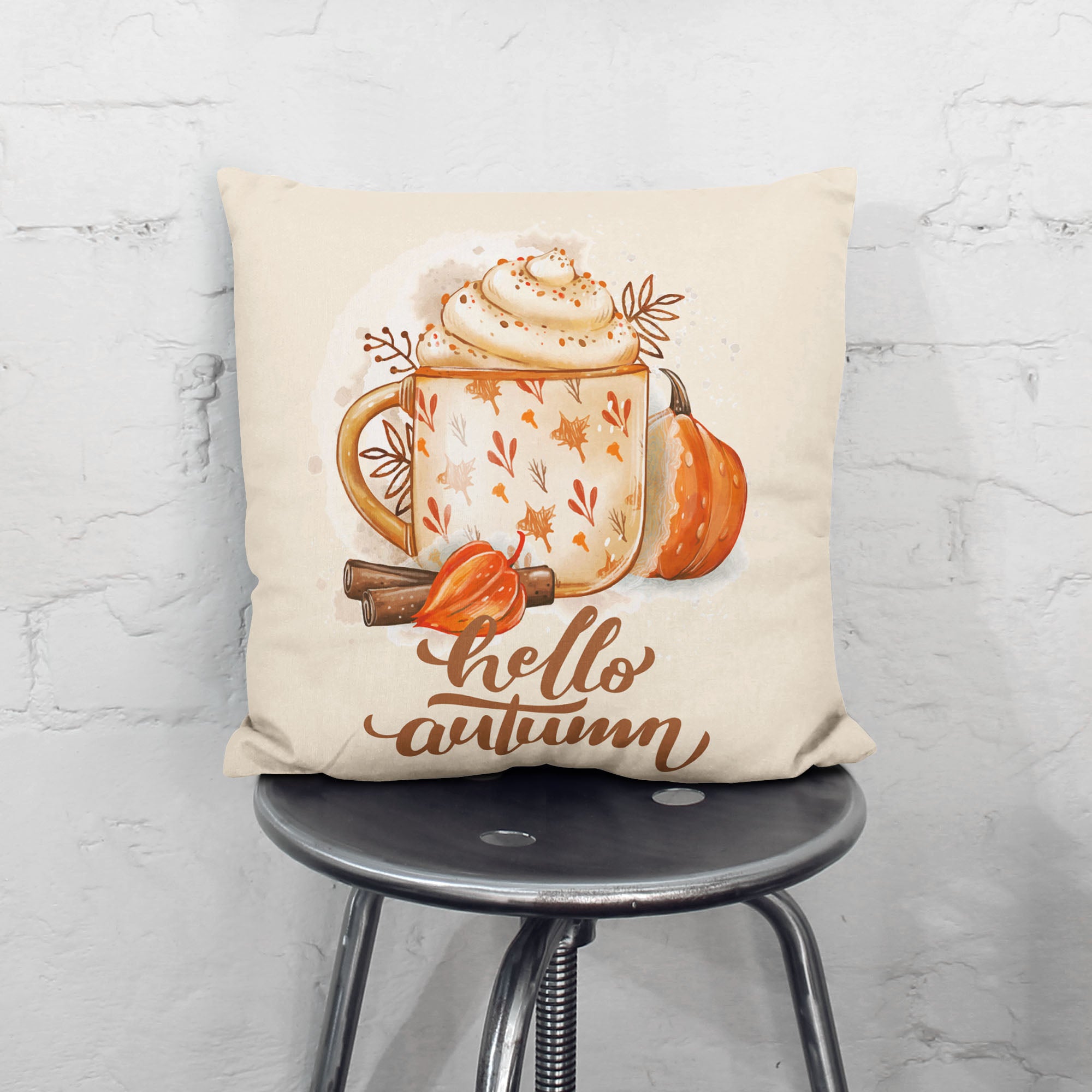 Hot Pumpkin Chocolate Pillow-Velvet