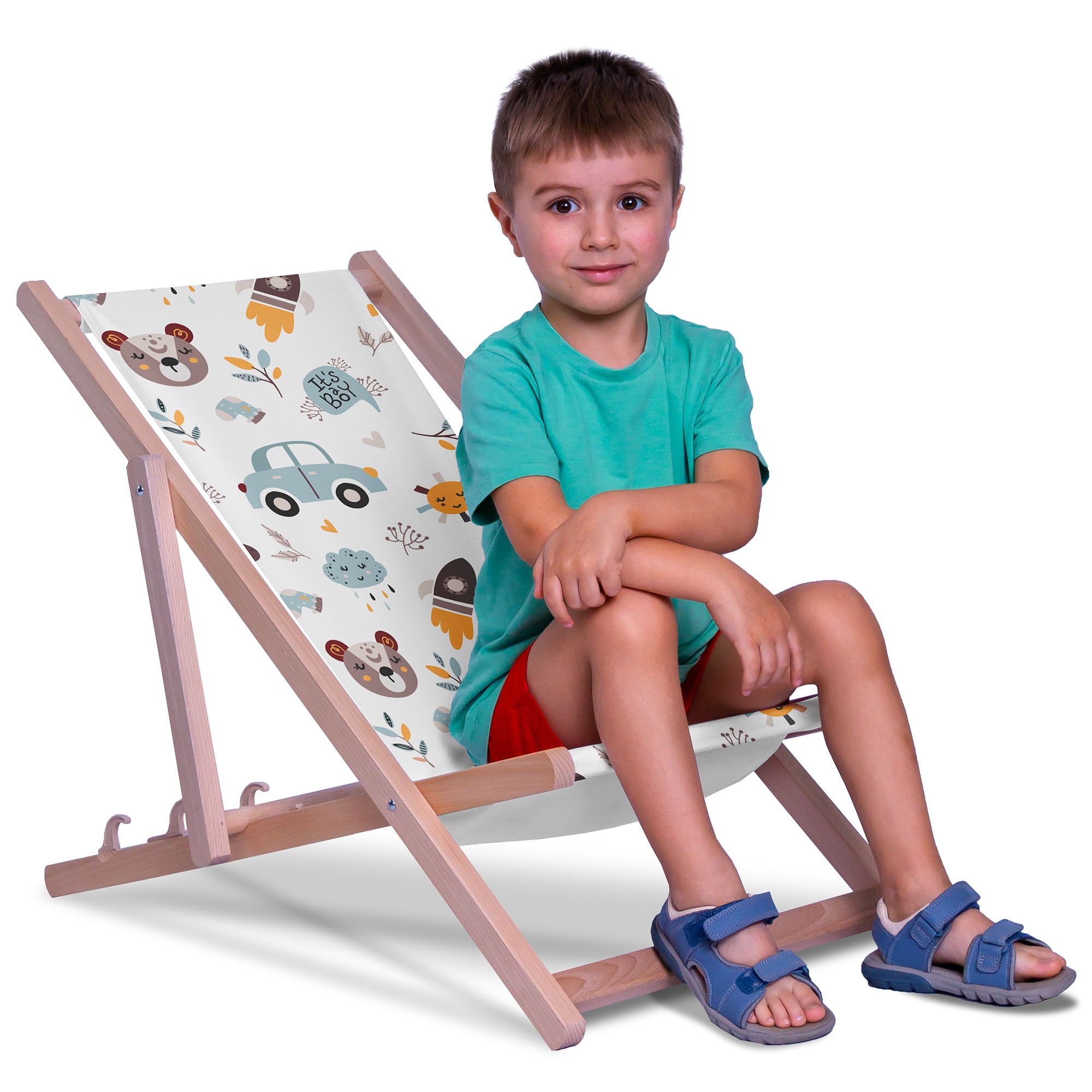 Wooden Deck Chair It's a Boy
