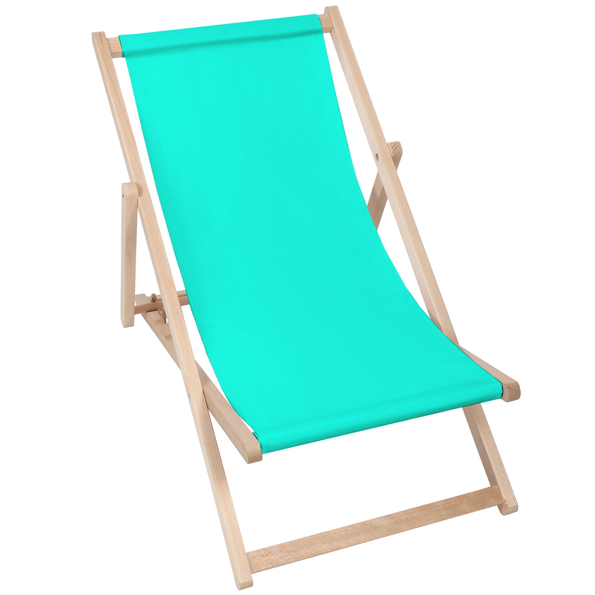 Wooden deck chair Basic-M-LAZUR