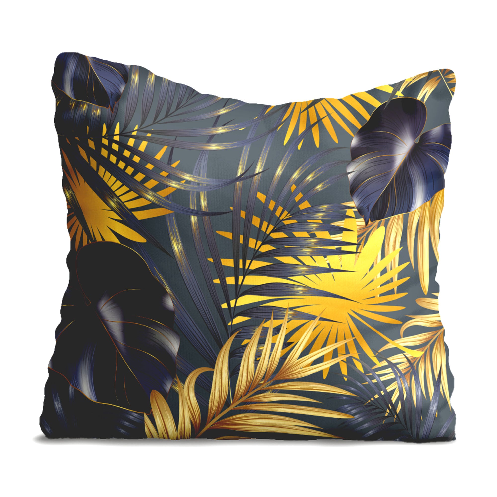 Leaves Gold-Velvet Pillow