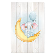 Bild Wood Kleiner Elefant mit Ballon-20x30 cm