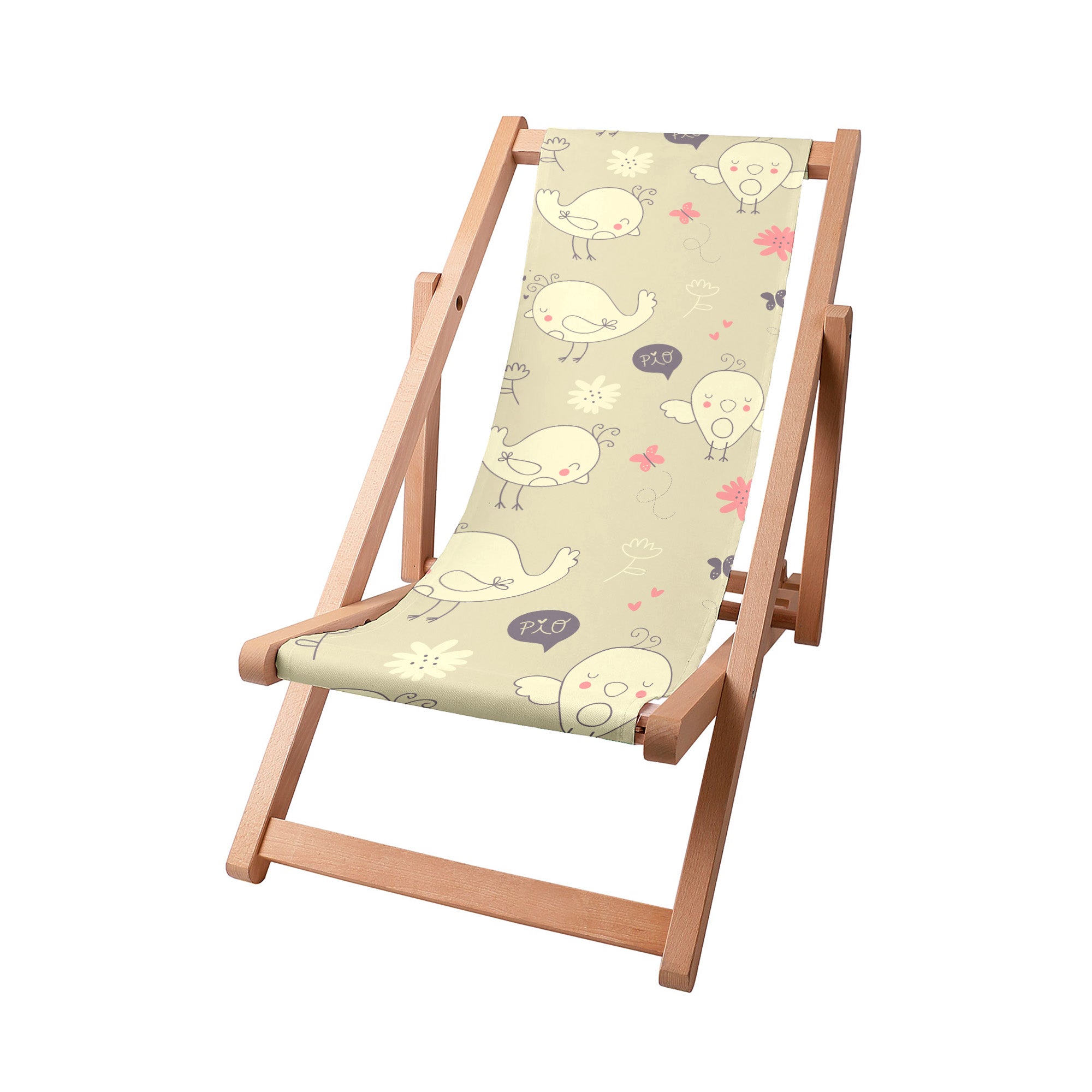 Wooden Deck Chair Little Birds