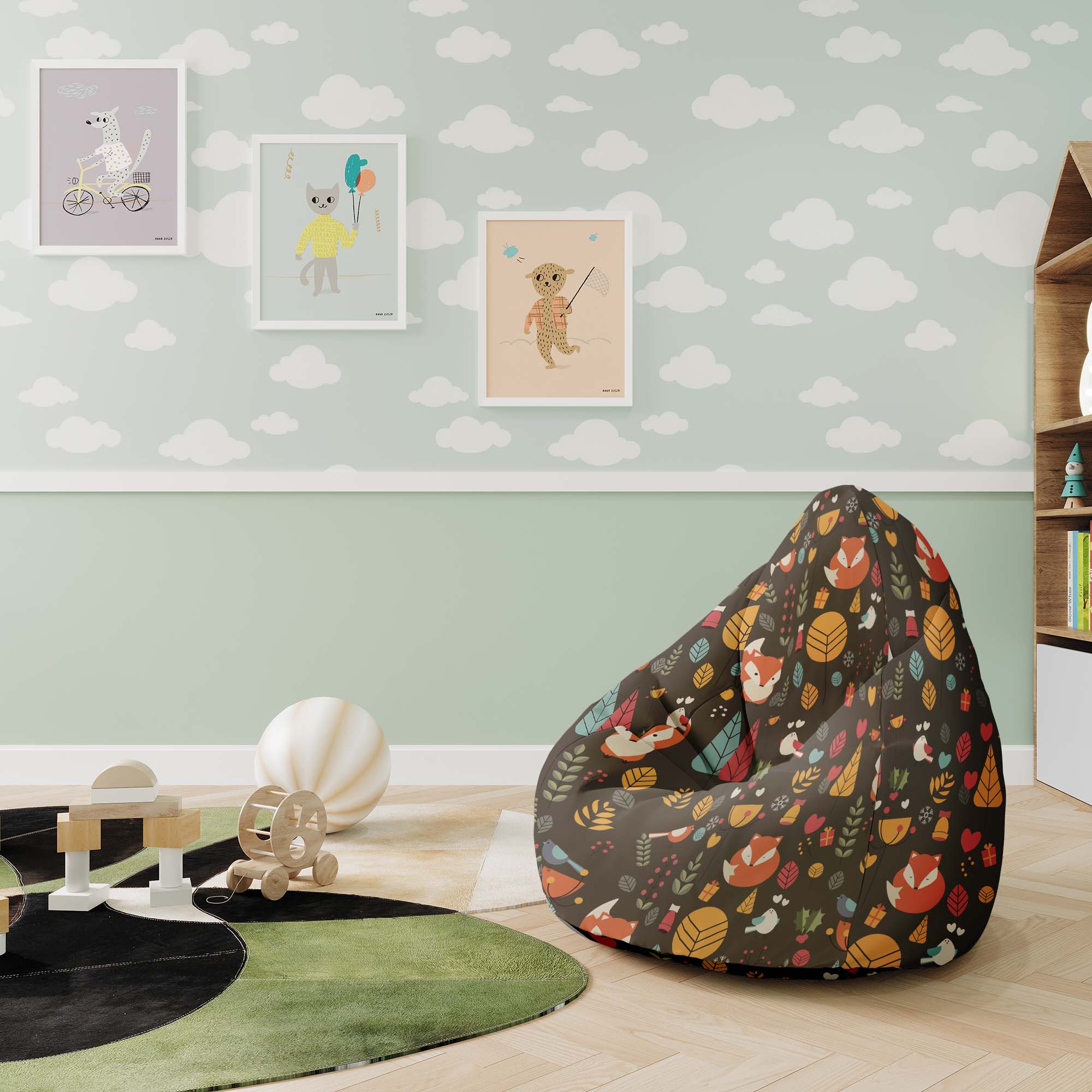 Pearshape Pouf Magic Forest