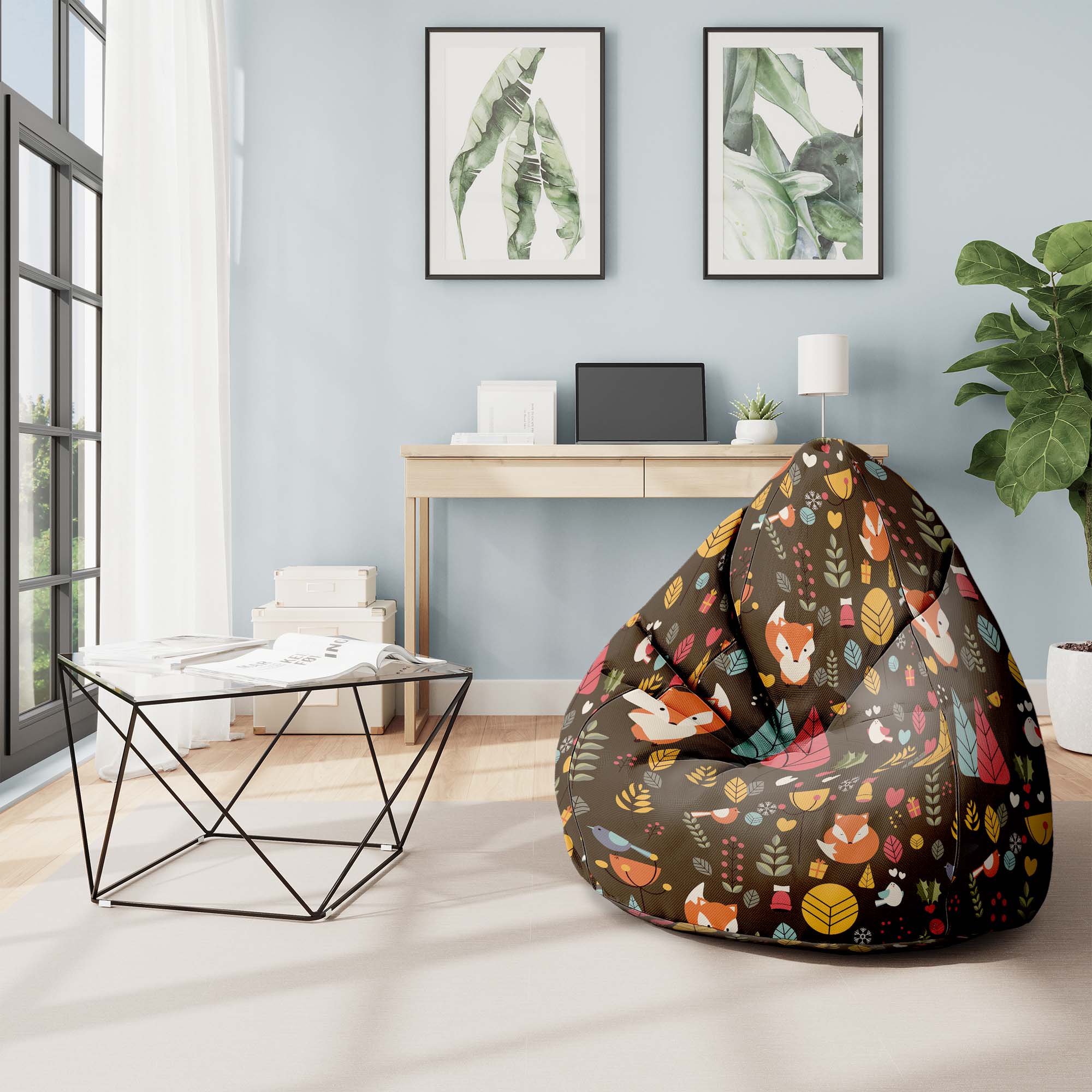 Puf Pearshape Magic Forest-S