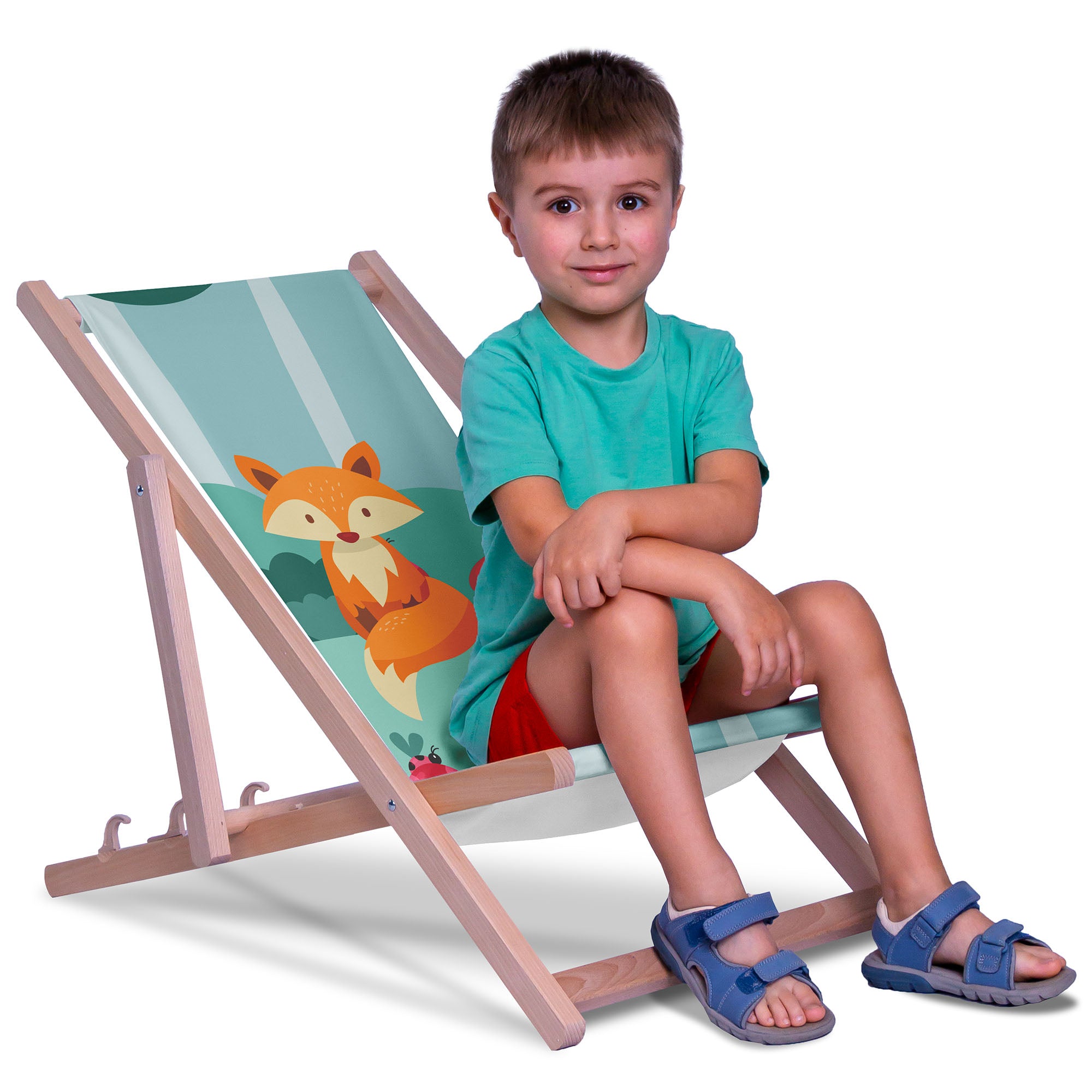 Magic Fox Wooden Deck Chair