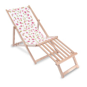 Wooden Deck Chair with Wooden Footrest Magical Garden