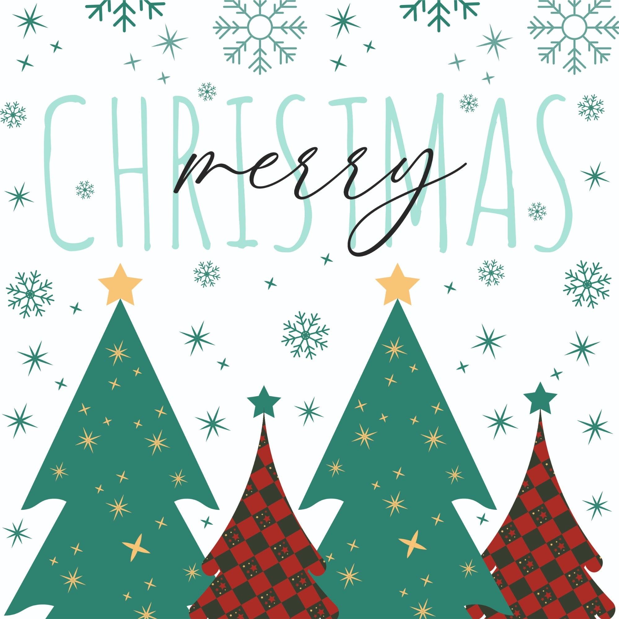 Merry Christmas Trees Pillow-Panama