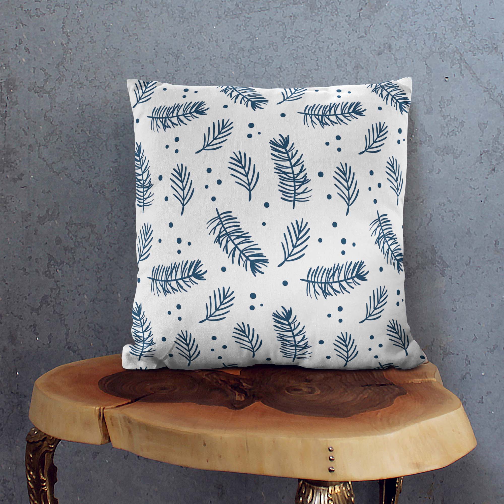 Pillow Minimalistic Pine Branches-Oxford