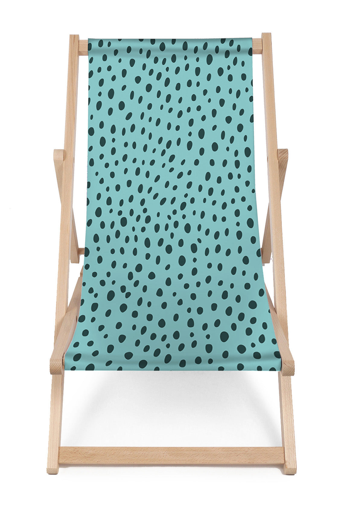 Wooden Deck Chair Mint Dot