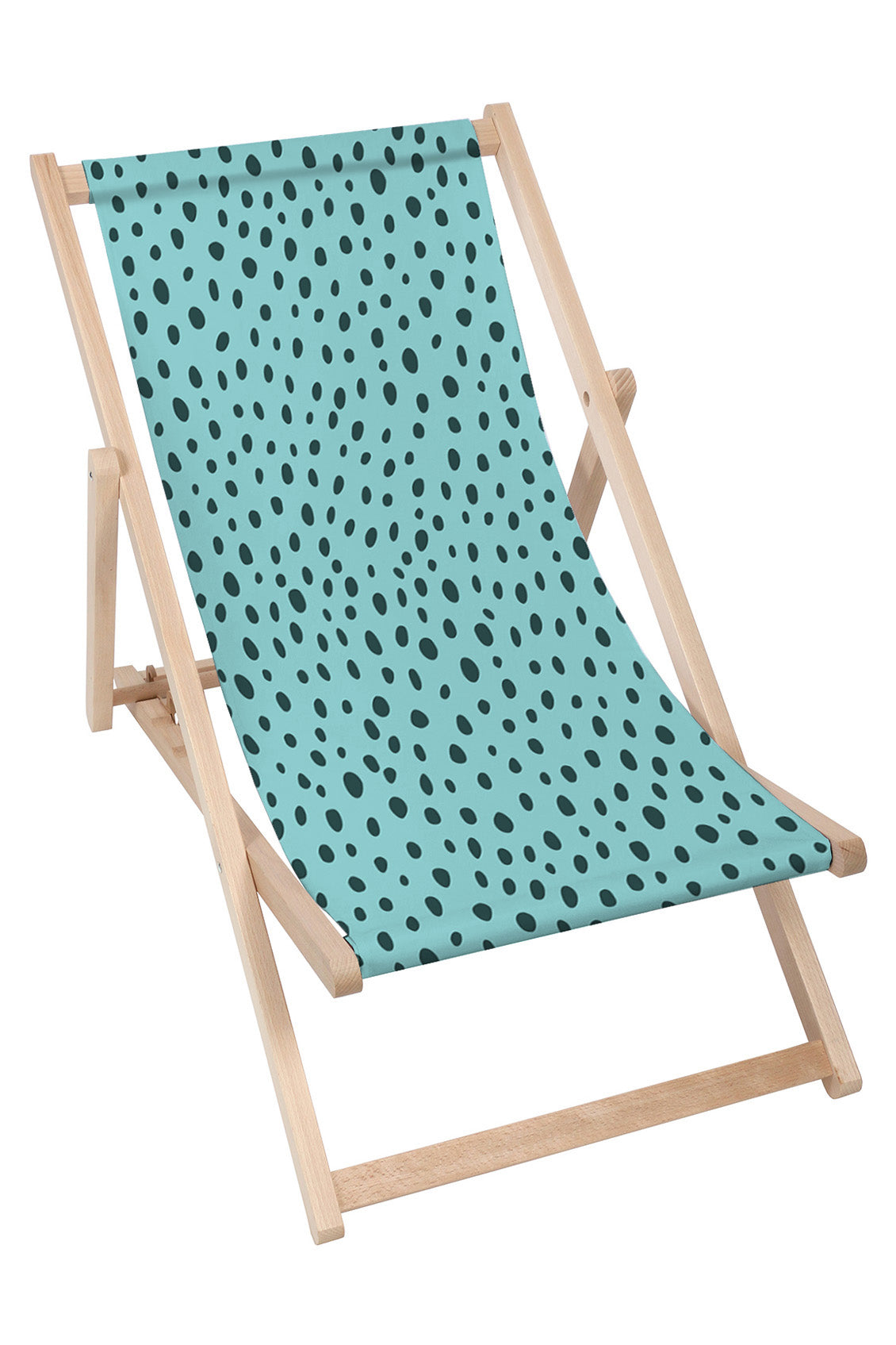 Wooden Deck Chair Mint Dot