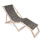 Wooden Deck Chair with Footrest Moro