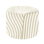 Round Footstool Pouf Mountain Wave