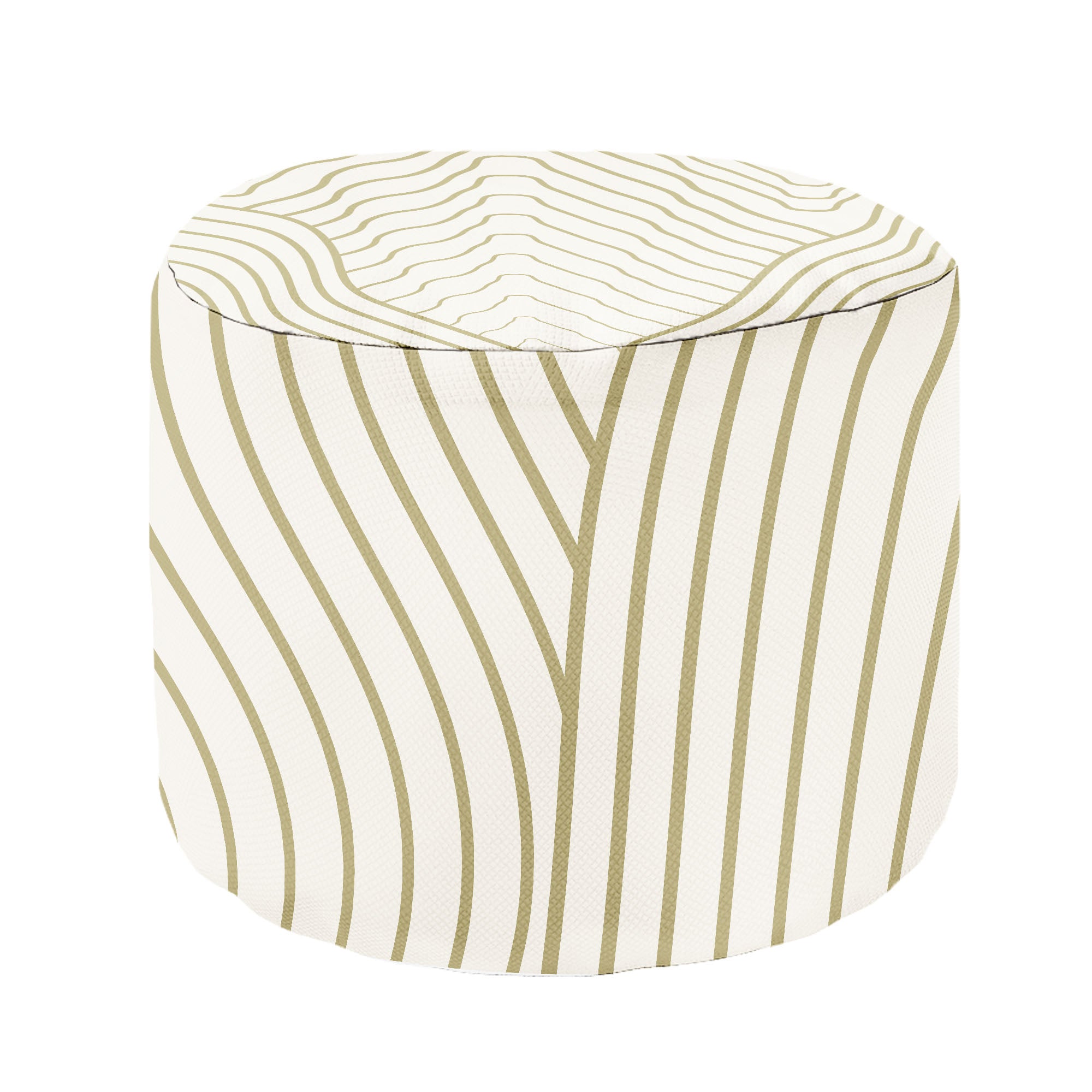 Round Footstool Pouf Mountain Wave