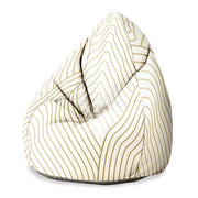Pearshape Pouf Mountain Wave-Velvet