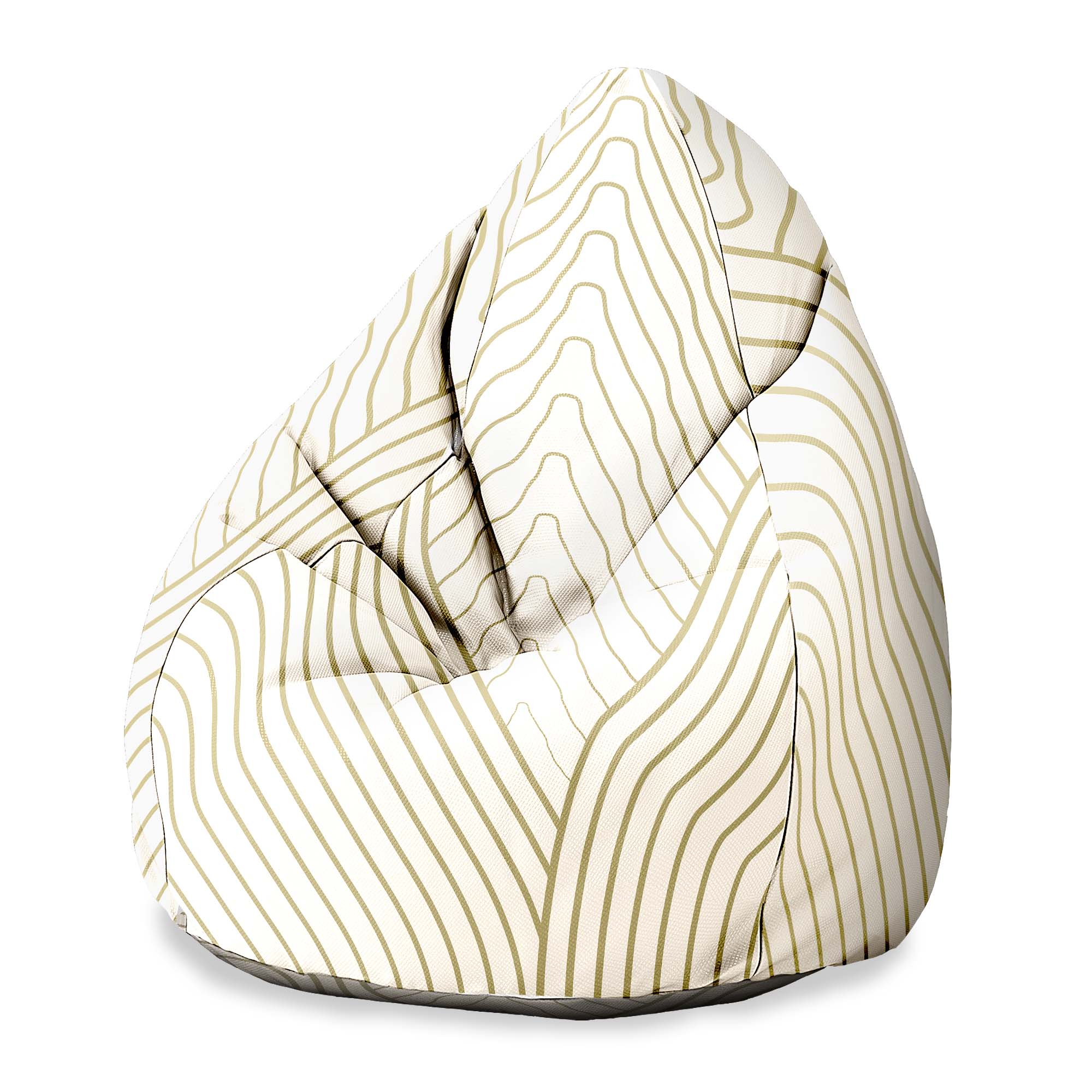 Pearshape Pouf Mountain Wave-Velvet