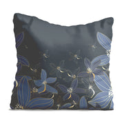 Navy Flowers-Oxford Pillow