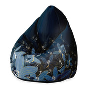 Pearshape Pouf Navy Night-Oxford