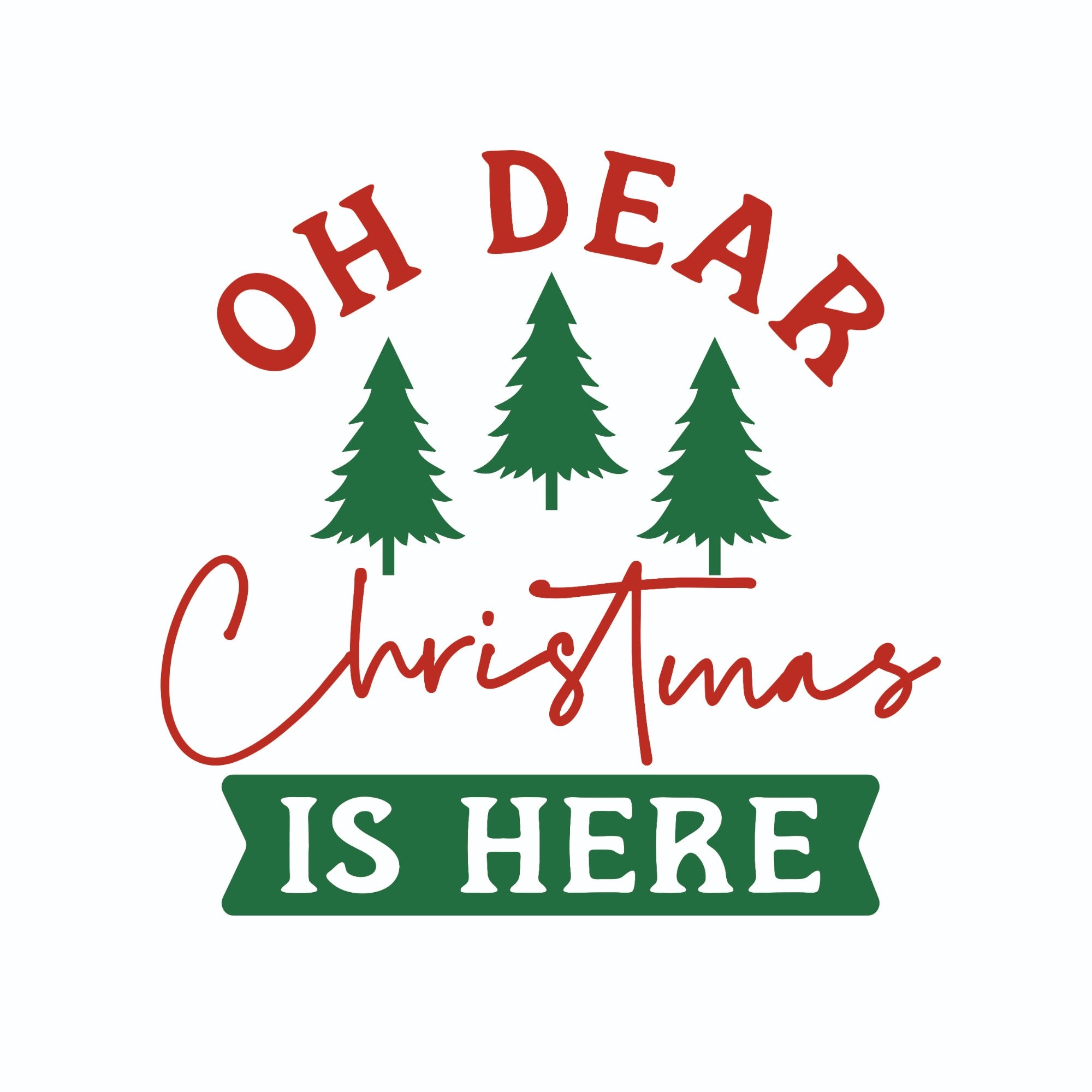 Oh Dear Christmas is Here Pillow-Panama