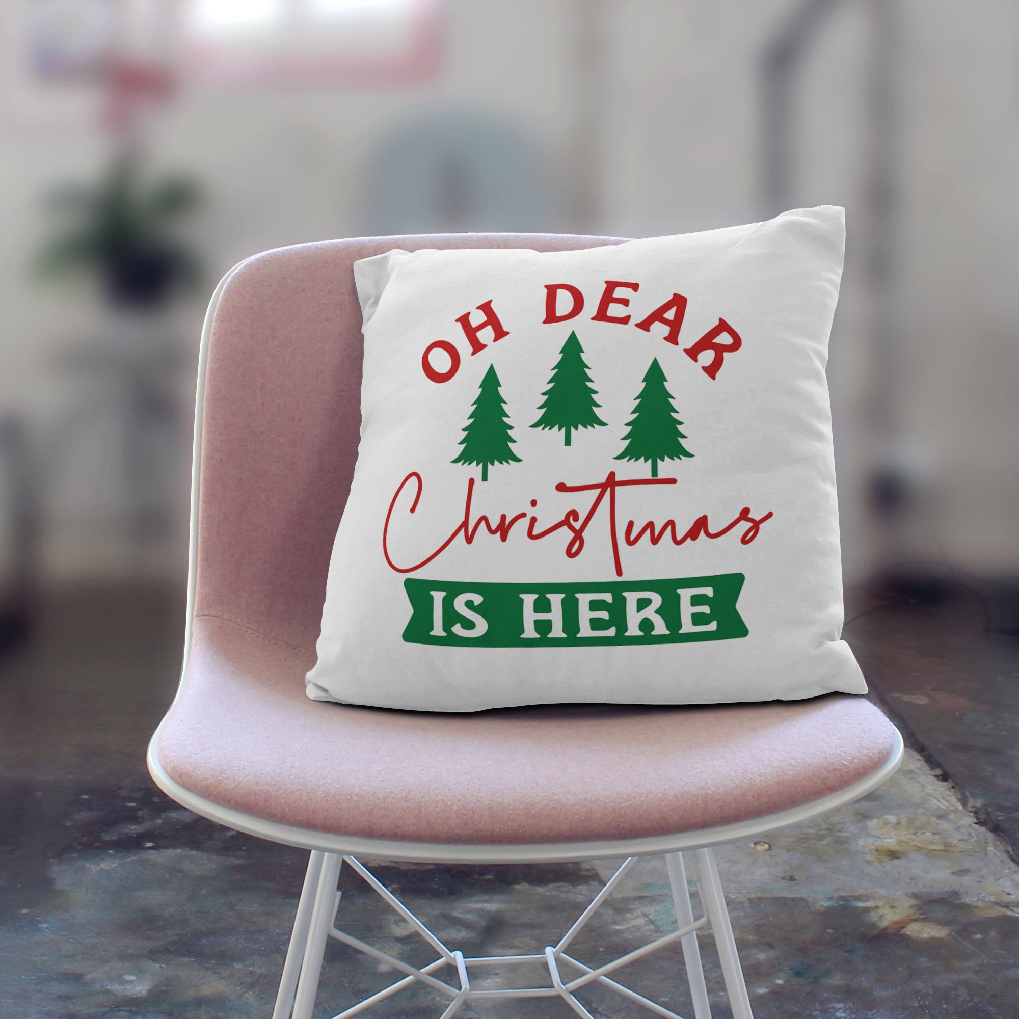 Oh Dear Christmas is Here Pillow-Velvet